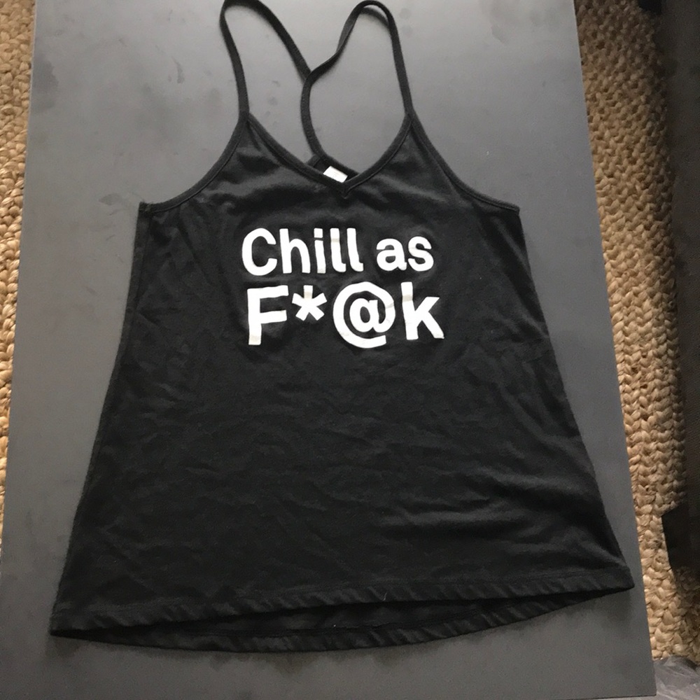 Super cute strappy black tank top